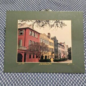 Charleston's "Rainbow Row" C.W. Evans Photograph, Signed and Numbered, Brand New
